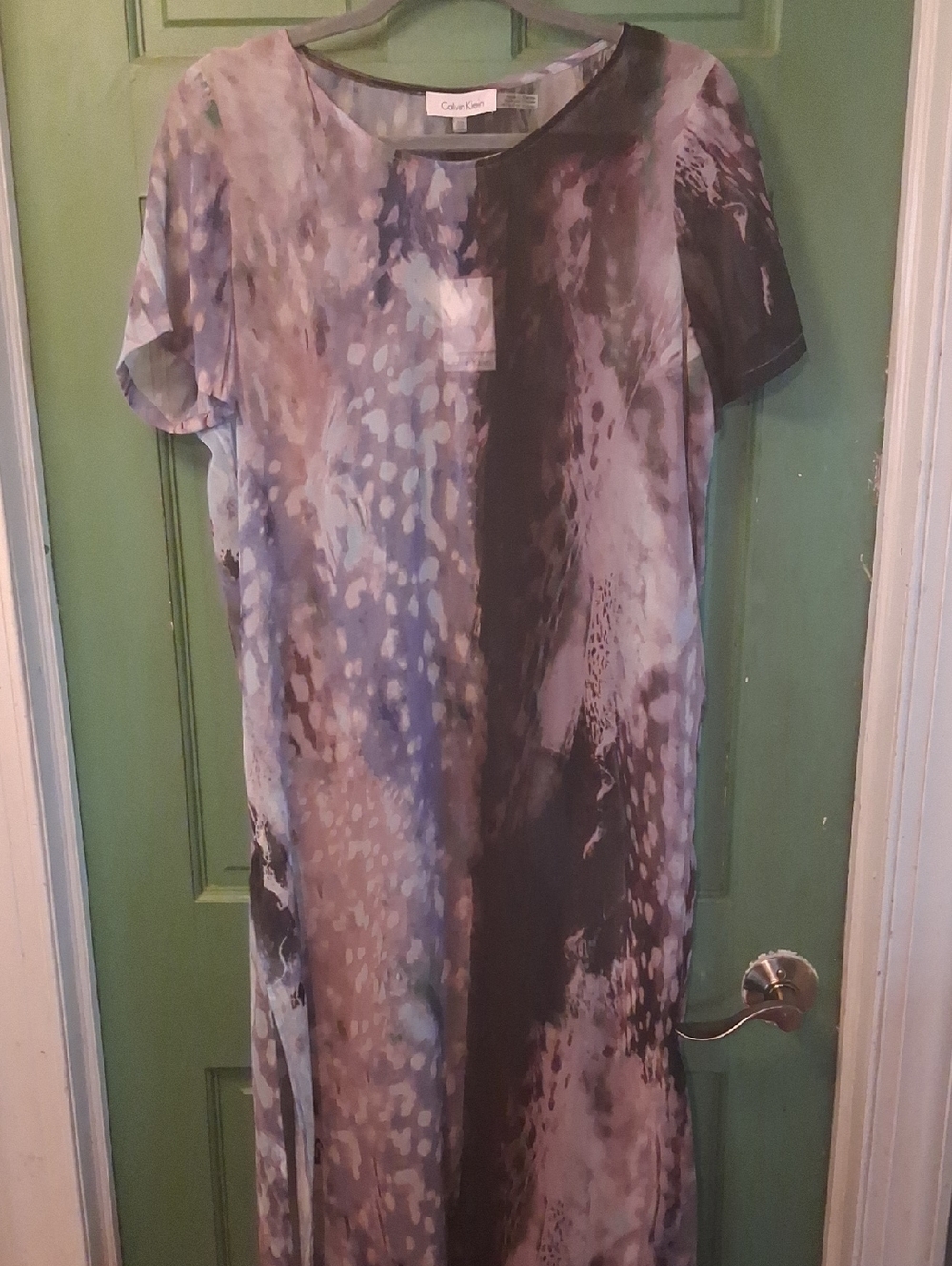 Calvin Klein Multi-Color Abstract Swim Coverup